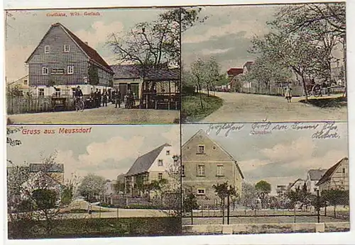 17158 Mehrbild Ak Gruß aus Meusdorf Gasthaus usw. 1909