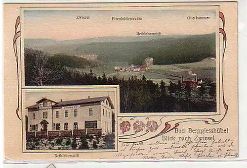 17132 Ak Bad Berggiesshübel Blick nach Zwiesel 1907