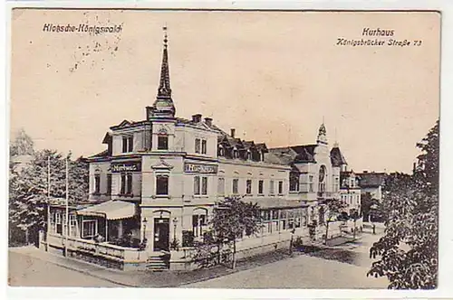 17127 Feldpost Ak Klotzsche Königswald Kurhaus 1918
