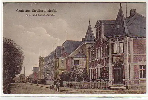 17116 Ak Gruß aus Strelitz in Mecklenburg um 1920