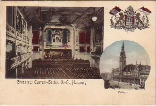 17079 Ak Gruss aus Convent Garten A.-G. Hamburg um 1910