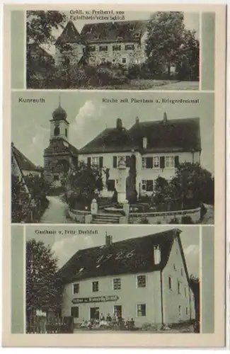 17058 Multi-image Ak Kunreuth Hostel, etc. vers 1925
