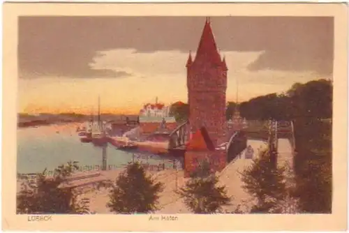 17007 Ak Lübeck am Hafen um 1930
