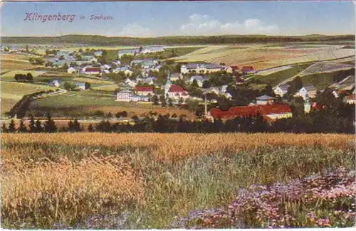 17006 Ak Klingenberg in Sachsen Totalansicht um 1920