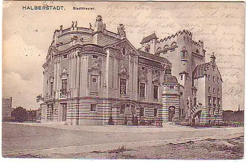 16975 Ak Halberstadt Théâtre de la ville 1913