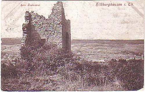 16948 Ak Hildburghausen en Thuringe. Ruine Luginsland 1919