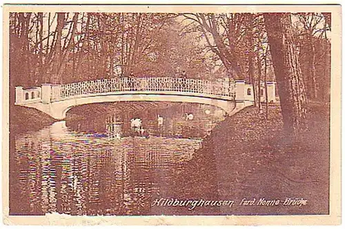 16947 Ak Hildburghausen Ferd. Nonne Brücke um 1915