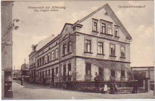 16919 Ak Teichwolframsdorf Gasthaus "Zur Erholung" 1910