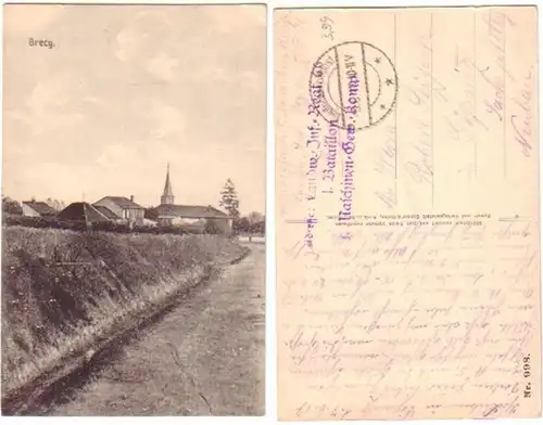 16917 Feldpost Ak Brecy Frankreich Dorfansicht 1917