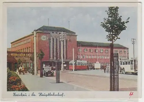 16911 Ak Zwickau i. Sa. Hauptbahnhof um 1940