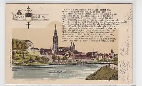 16881 Ak Lithographie Gruß aus Ulm 1902