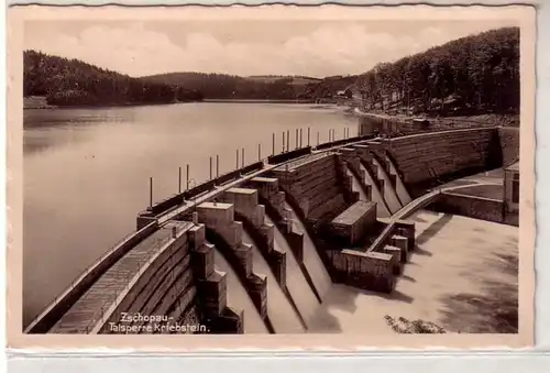 16840 Foto Ak Zschopau Talsperre Kriebstein um 1930