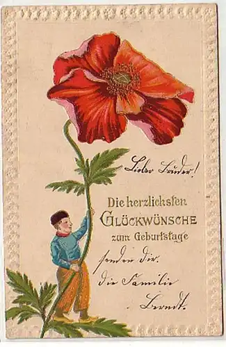 16838 Präge Ak Glückwunsch zum Geburtstage 1905