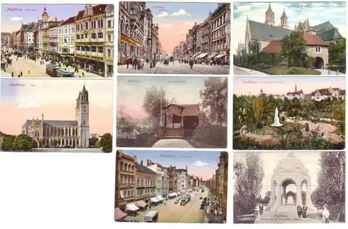 16817/8 Ak Magdeburg Breite Weg, Dom usw. um 1920