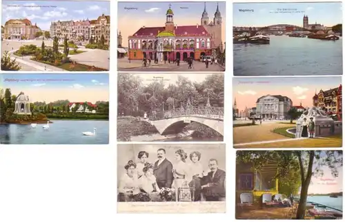 16816/8 Ak Magdeburg Place civique, etc. vers 1920