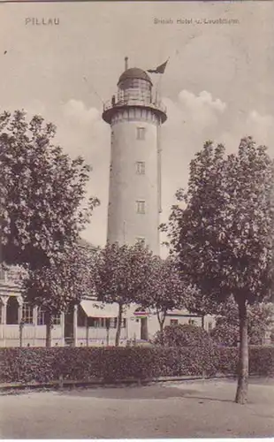 16780 Ak Pillau British Hotel et phare 1910