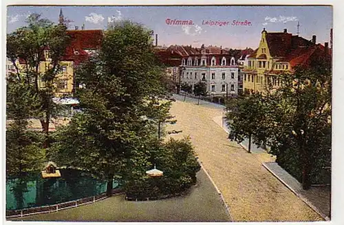 16774 Ak Grimma Leipziger Straße um 1910