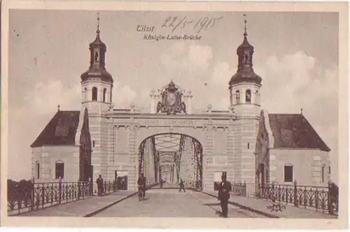 16771 Ak Tilsit Königin Luise Brücke 1915