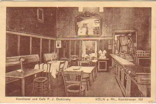 16767 Ak Cologne La pâtisserie & café La rue de la comédie vers 1930