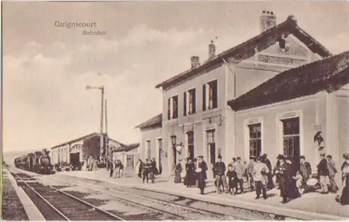 16765 Ak Guignicourt France Gare Garée vers 1915