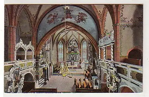 16758 Ak Schleiz Inneres der Bergkirche um 1920
