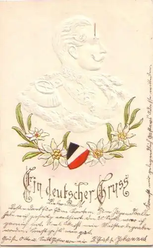 16753 Grage Ak Salutation allemande Wilhelm II. 1902