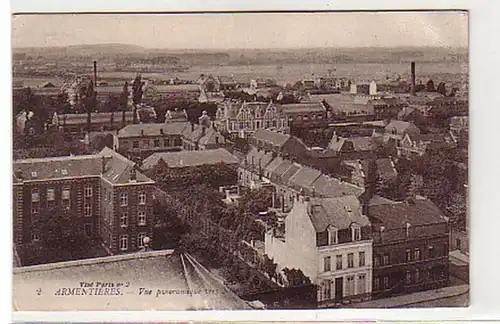 16742 Ak Armentieres Vue Panoramique 1917