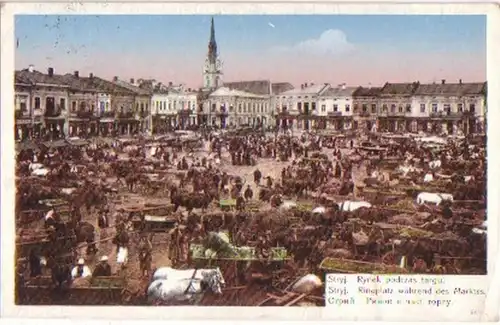 16736 Ak Stryj Ukraine Ringplatz während d.Marktes 1916