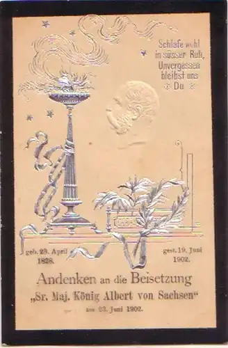 16733 Präge Ak Beisetzung Albert König von Sachsen 1902
