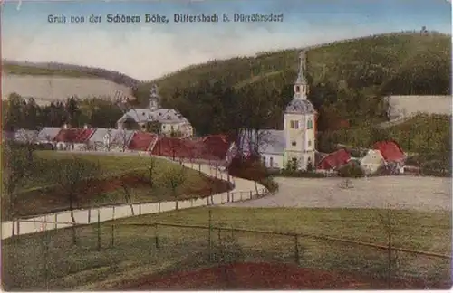 16729 Ak Gruss de la Belle hauteur Ditterbach vers 1920