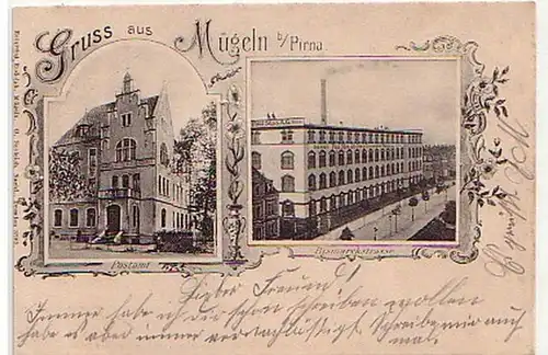16701 Mehrbild Ak Gruß aus Mügeln bei Pirna 1900