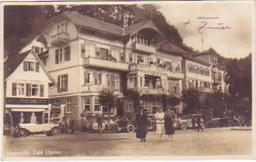 16699 Photo Ak Herrenalb Cafe' Harzer vers 1930
