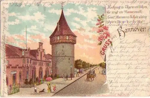 16693 Ak Lithographie Gruss aus Hannover 1902