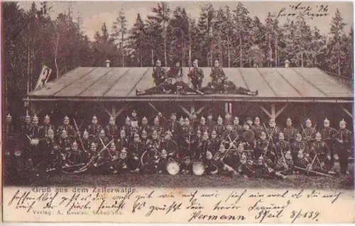 16676 Militär Ak Gruß aus dem Zellerwalde 1905