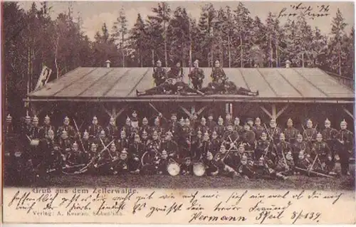 16676 Salutation militaire Ak de la forêt cellulaire 1905