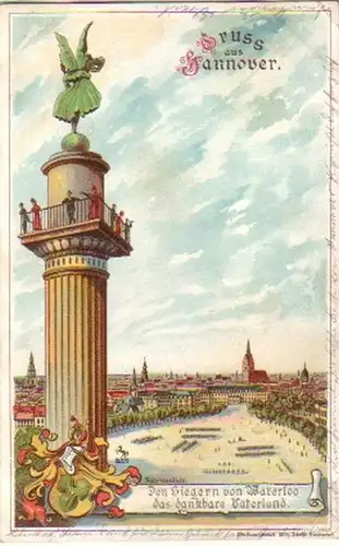 16667 Ak Lithographie Gruss aus Hannover 1902