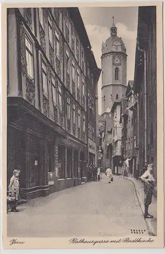 16626 Ak Jena Rathausgasse avec église municipale vers 1930