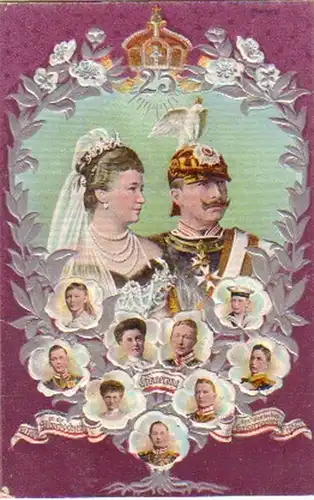 16623 Paire d'empereurs allemands Ak 1881-1906
