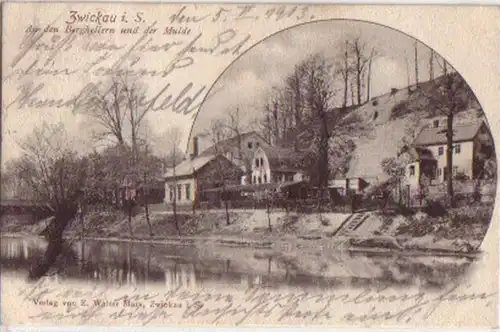 16613 Ak Zwickau in Sa. an den Bergkellern 1908