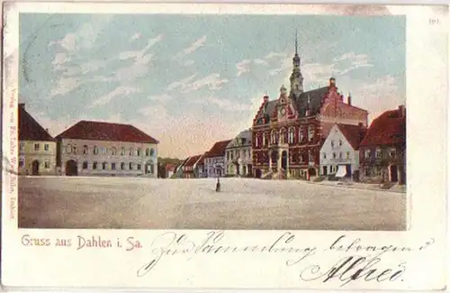 16605 Ak Gruss aus Dahlen in Sachsen 1901
