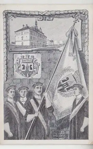 16579 Ak Fanfare de l'école de la Realschule à Rochlitz 1909