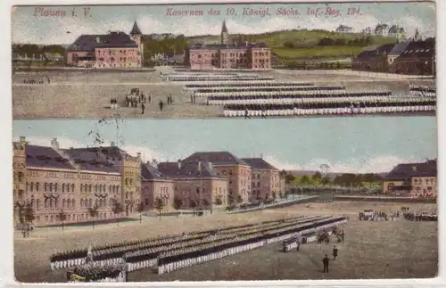 16573 Multi-image Ak Plauen dans la caserne Vogtland 1920