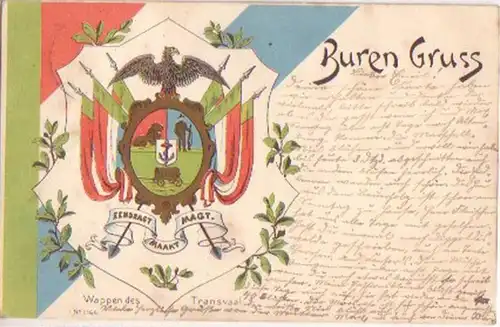 16572 Ak Buren Gruss Blagues du Transvaal 1901