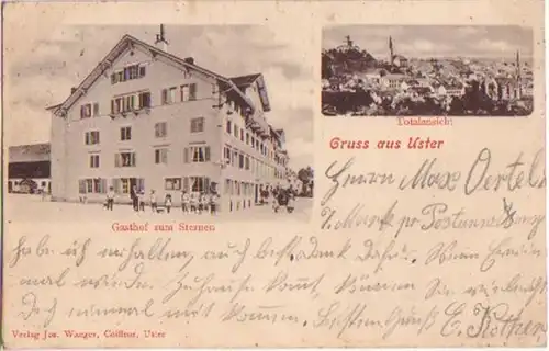 16564 Ak Gruß aus Uster Gasthof zum Sternen 1904