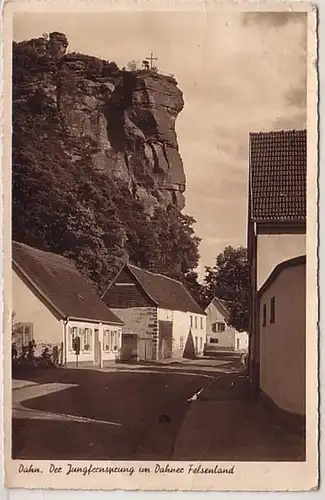 16539 Ak Dahn der Jungfernsprung im Dahner Felsenland um 1940
