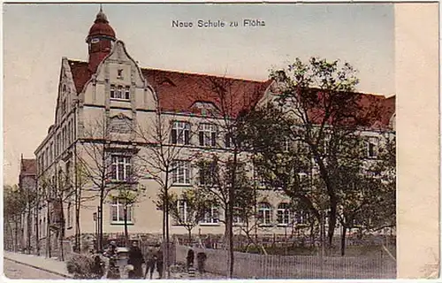 16482 Ak Neue Schule zu Flöha 1910