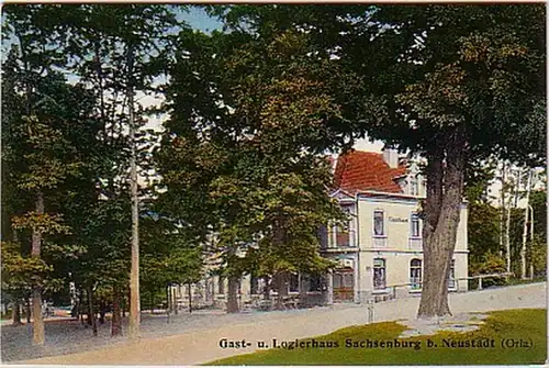 16480 Ak Gasthaus Sachsenburg près de Neustadt Orla vers 1920