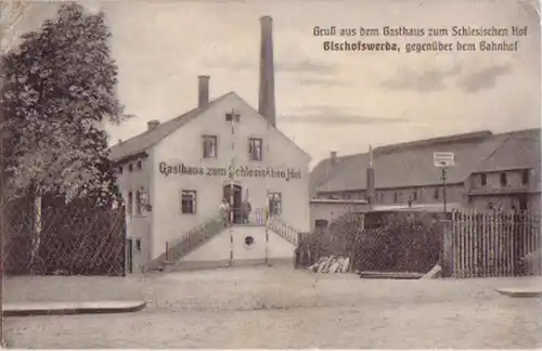 16470 Ak Gruß aus dem Gasthaus Bischofswerda 1908