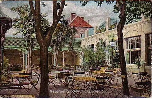 16468 Ak Neustadt an d. Orla Gasthof Fürstengarten 1913