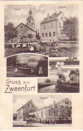 16457 Mehrbild Ak Gruß aus Zweenfurt Gasthof usw.1908